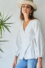 Load image into Gallery viewer, Winter Linen Canvas Otis Wrap Top
